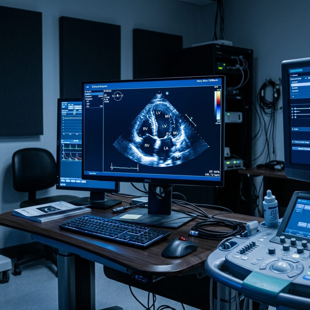 Cardiac ultrasound imaging workstation