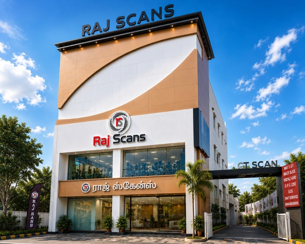 Raj Scans exterior view
